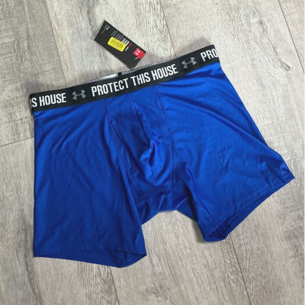 Under Armour HeatGear Boxerjock Boxer Briefs Men’s L Blue NWT